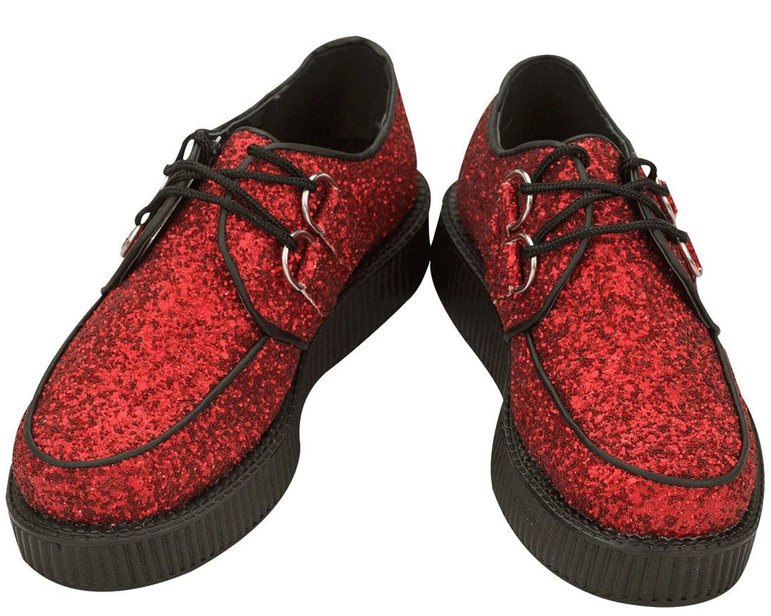 V8877 Ruby Red Glitter Creepers CLEARANCE 2 V8877 Ruby Red Glitter Creepers CLEARANCE