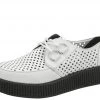 V8882 CLEARANCE White Perf Creepers