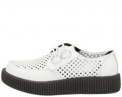 V8882 CLEARANCE White Perf Creepers