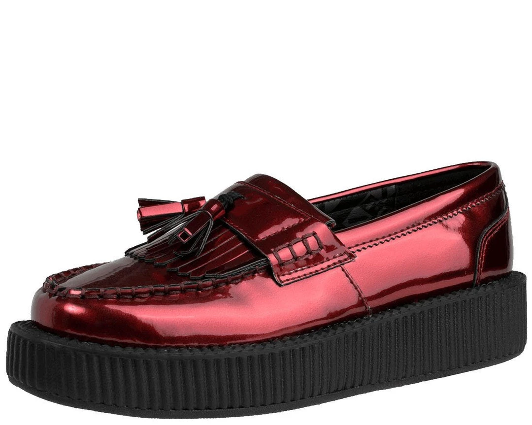 V8983 Metallic Burgundy Loafers CLEARANCE 1 V8983 Metallic Burgundy Loafers CLEARANCE