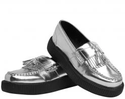 V9013 Metallic Silver Loafer