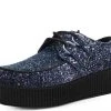V9268 Creepers Black Jewels Glitter Creeper