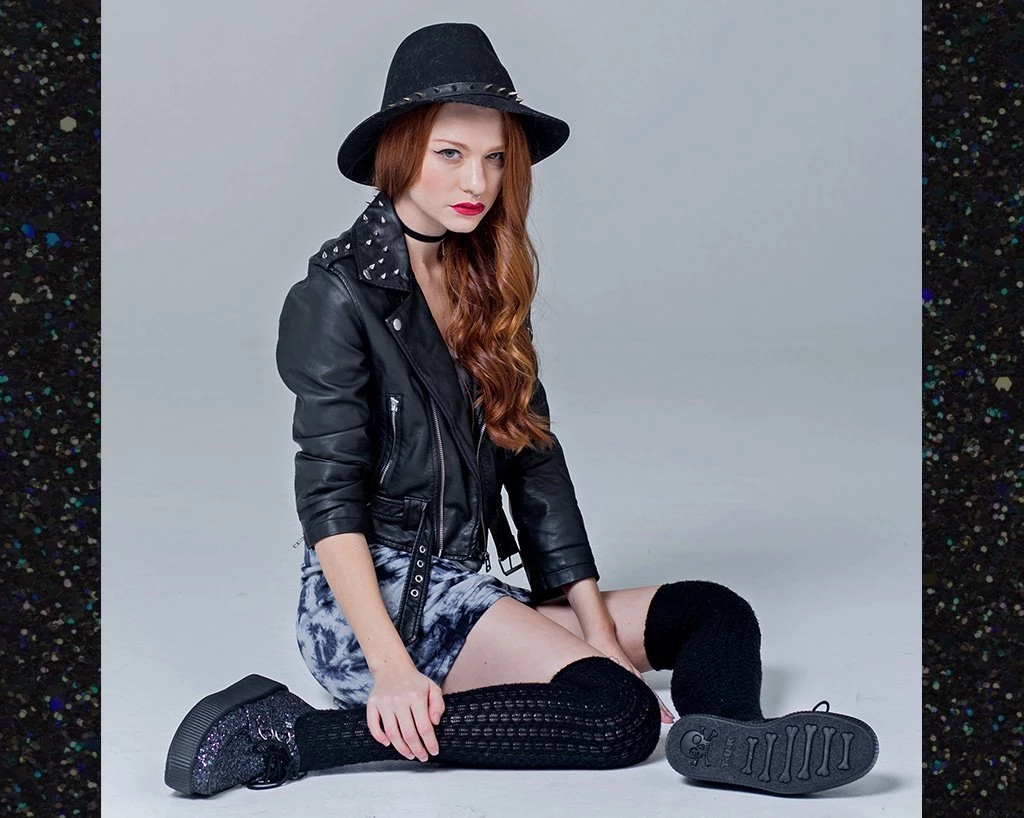 V9268 Creepers Black Jewels Glitter Creeper 6 V9268 Creepers Black Jewels Glitter Creeper