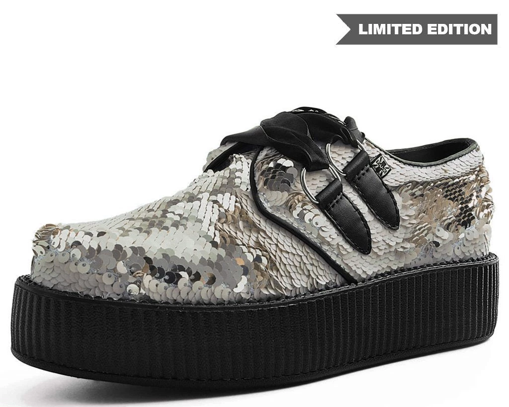 V9327 Womens Champagne Two-Way Sequin Creeper 1 V9327 Womens Champagne Two-Way Sequin Creeper