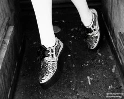 V9327 Womens Champagne Two-Way Sequin Creeper 13 V9327 Womens Champagne Two-Way Sequin Creeper