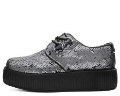 V9467 Gunmetal Two-Way Sequin Viva Mondo Creeper 12 V9467 Gunmetal Two-Way Sequin Viva Mondo Creeper