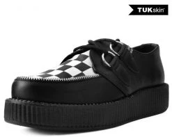 V9536 Black & White Checkered Viva Mondo Creeper Womens