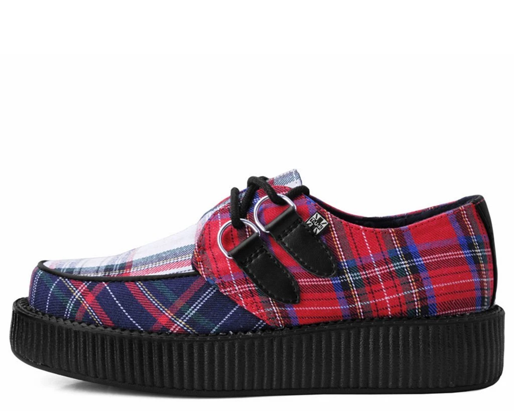 V9594 Mixed Plaid Viva Low Creeper Womens 4 V9594 Mixed Plaid Viva Low Creeper Womens