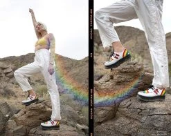 V9622 White & Rainbow Viva Mondo Creeper