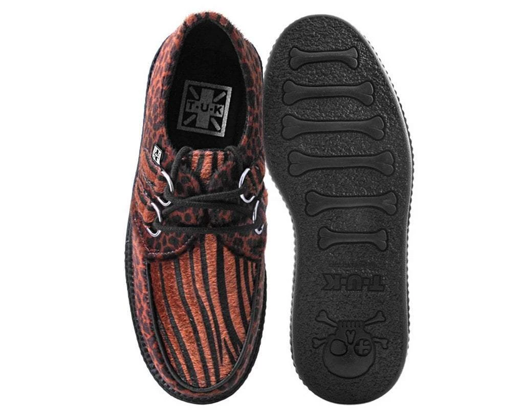 V9650 Brown Faux Animal Viva Mondo Creeper 5 V9650 Brown Faux Animal Viva Mondo Creeper