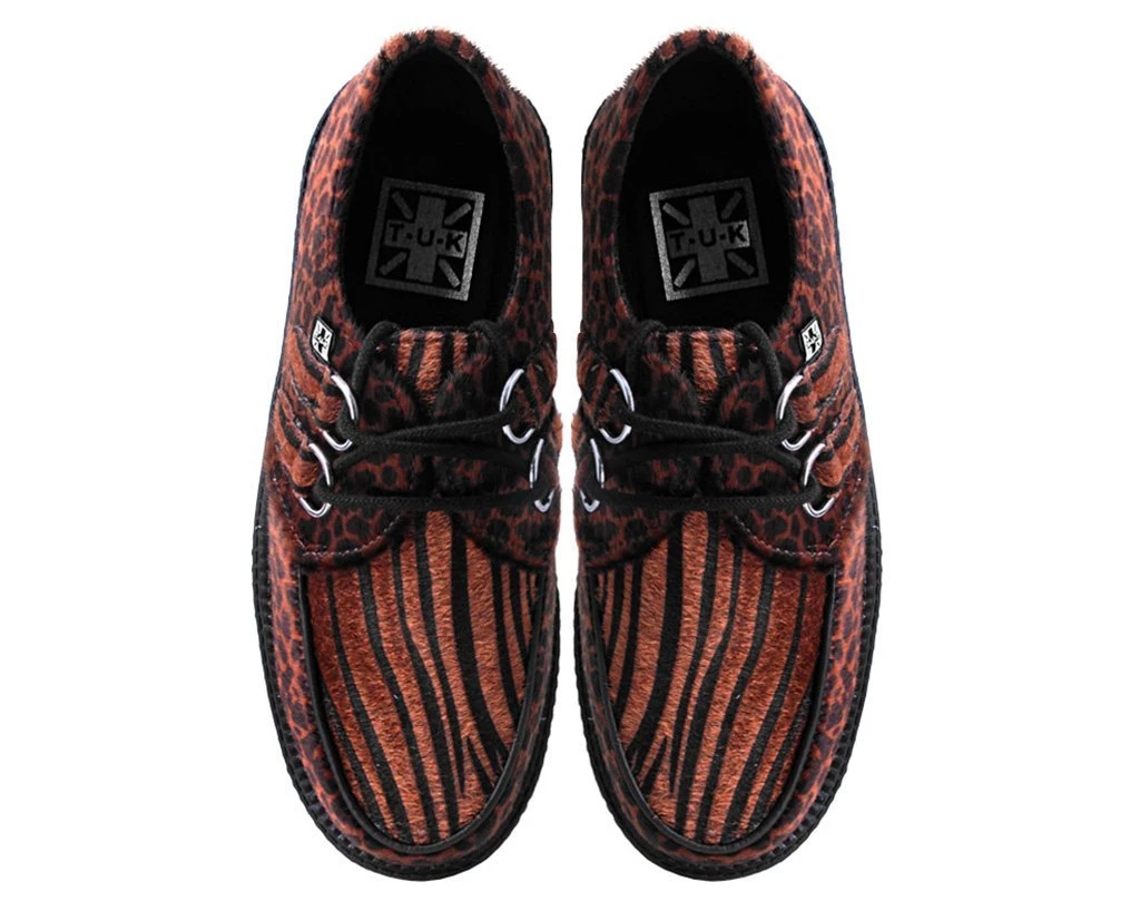 V9650 Brown Faux Animal Viva Mondo Creeper 6 V9650 Brown Faux Animal Viva Mondo Creeper