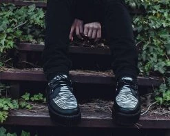 V9773 Black & White Zebra Viva Mondo Creeper 15 V9773 Black & White Zebra Viva Mondo Creeper