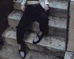 V9773 Black & White Zebra Viva Mondo Creeper 14 V9773 Black & White Zebra Viva Mondo Creeper