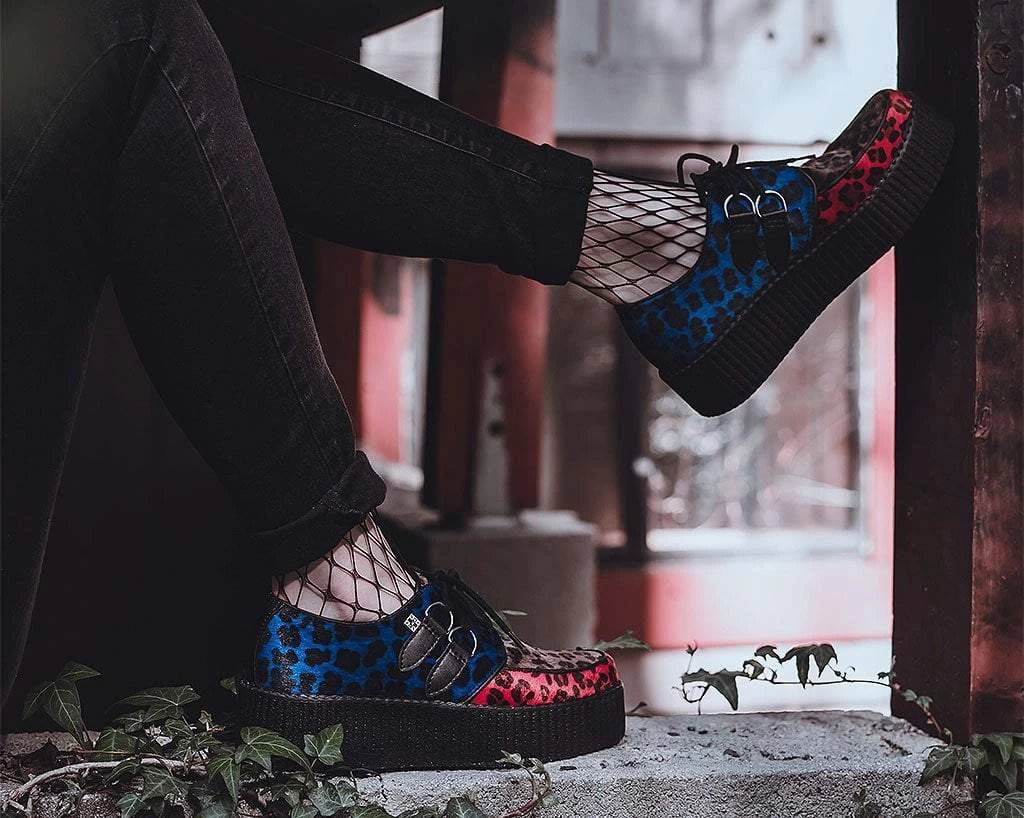 V9774 Womens Tri-color Leopard Viva Mondo Creeper 2 V9774 Womens Tri-color Leopard Viva Mondo Creeper