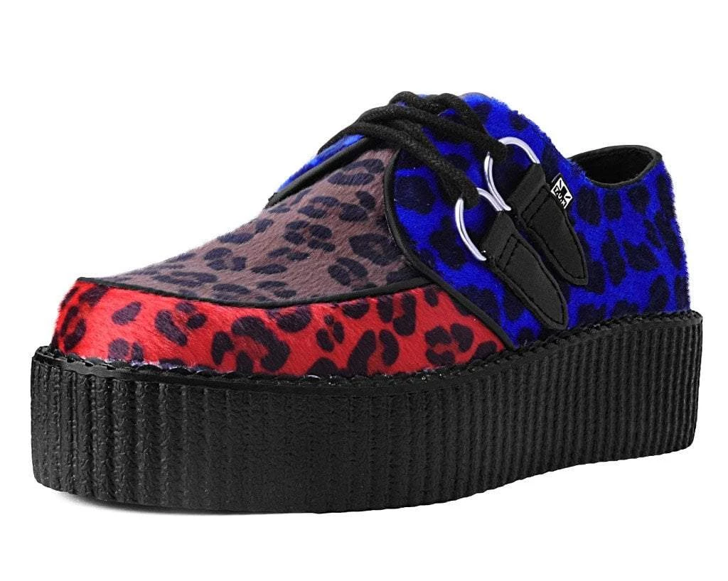 V9774 Womens Tri-color Leopard Viva Mondo Creeper 1 V9774 Womens Tri-color Leopard Viva Mondo Creeper