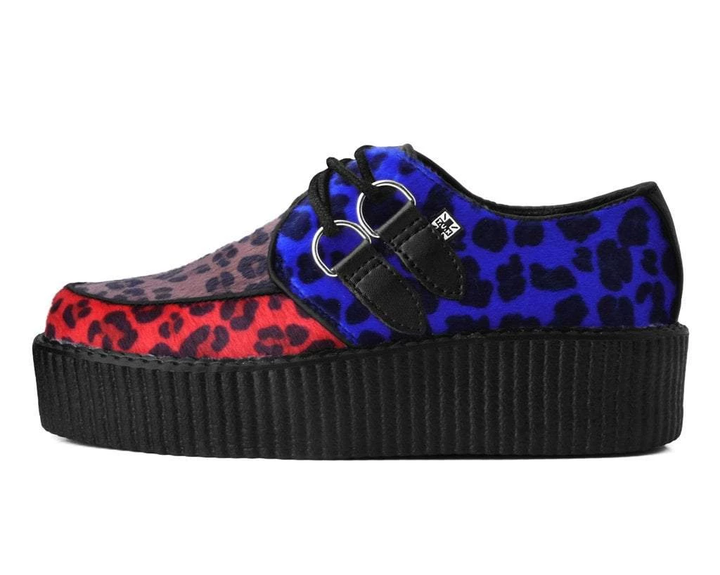 V9774 Womens Tri-color Leopard Viva Mondo Creeper 4 V9774 Womens Tri-color Leopard Viva Mondo Creeper