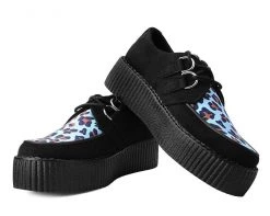 V9808 Black & Mint Leopard Viva Mondo Creeper Womens 9 V9808 Black & Mint Leopard Viva Mondo Creeper Womens