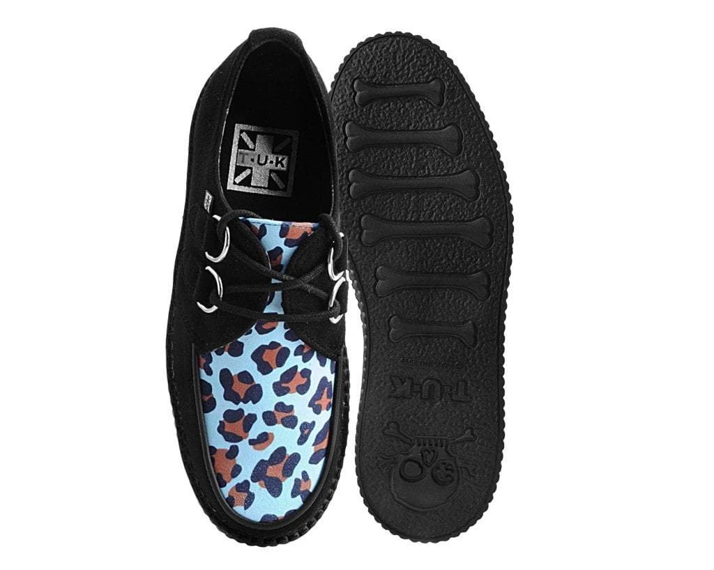V9808 Black & Mint Leopard Viva Mondo Creeper Womens 4 V9808 Black & Mint Leopard Viva Mondo Creeper Womens