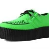 V9819 Lime Faux Suede Interlace Creeper