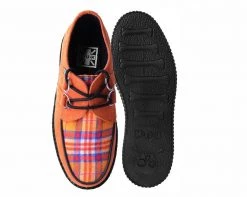V9866 Orange Suede & Plaid D-Ring Mondo Creeper 9 V9866 Orange Suede & Plaid D-Ring Mondo Creeper