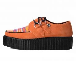 V9866 Orange Suede & Plaid D-Ring Mondo Creeper 10 V9866 Orange Suede & Plaid D-Ring Mondo Creeper