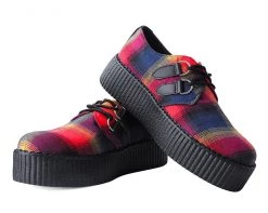 V9907 Womens Orange Plaid D-Ring Viva Creeper 8 V9907 Womens Orange Plaid D-Ring Viva Creeper