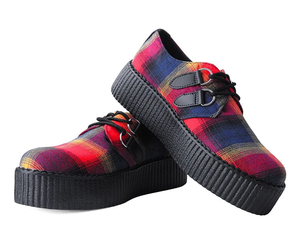 V9907 Womens Orange Plaid D-Ring Viva Creeper 3 V9907 Womens Orange Plaid D-Ring Viva Creeper