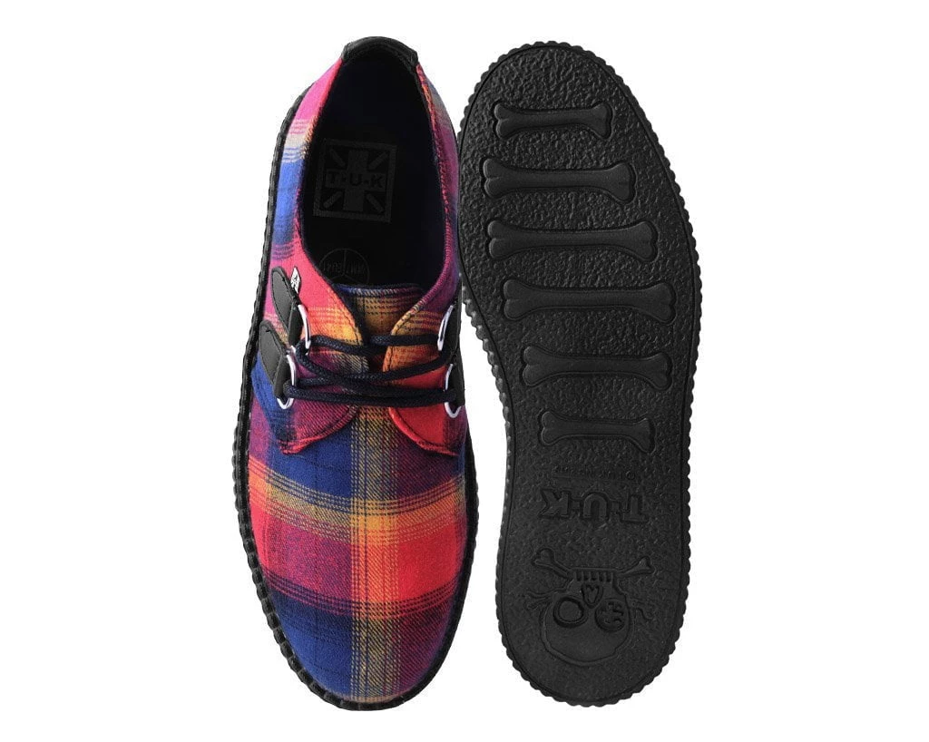 V9907 Womens Orange Plaid D-Ring Viva Creeper 4 V9907 Womens Orange Plaid D-Ring Viva Creeper