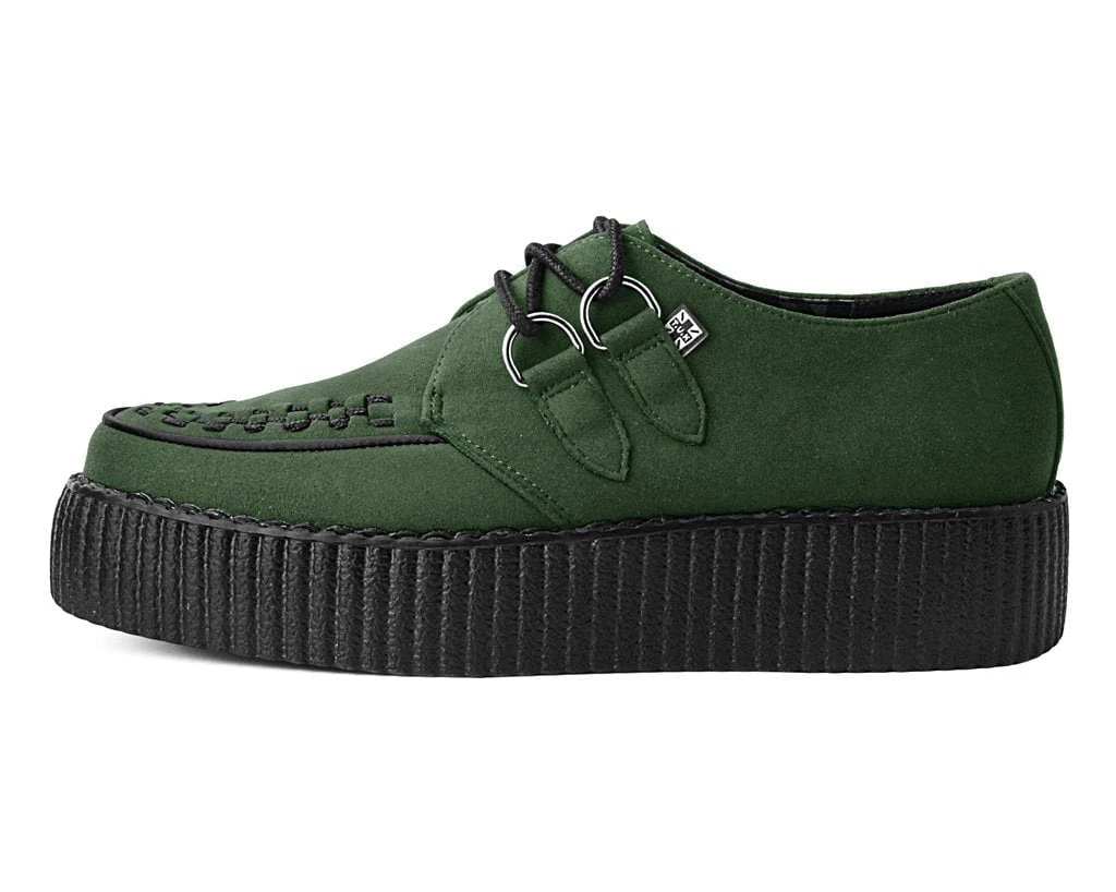 V9920 Olive Faux Suede Interlace Mondo Creeper Womens 5 V9920 Olive Faux Suede Interlace Mondo Creeper Womens