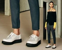 V8882 CLEARANCE White Perf Creepers